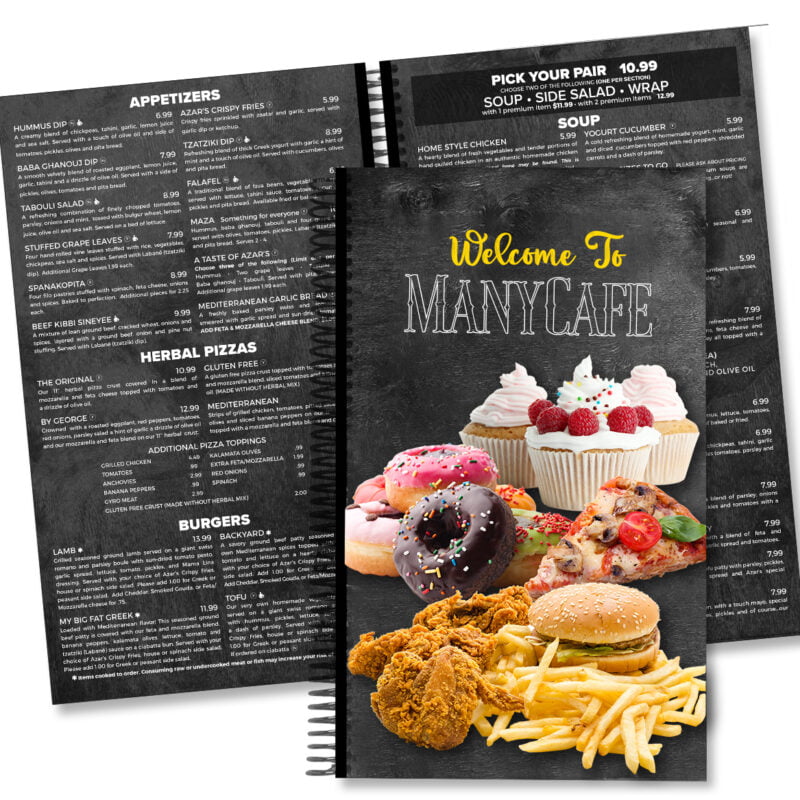 Spiral Bound Menus